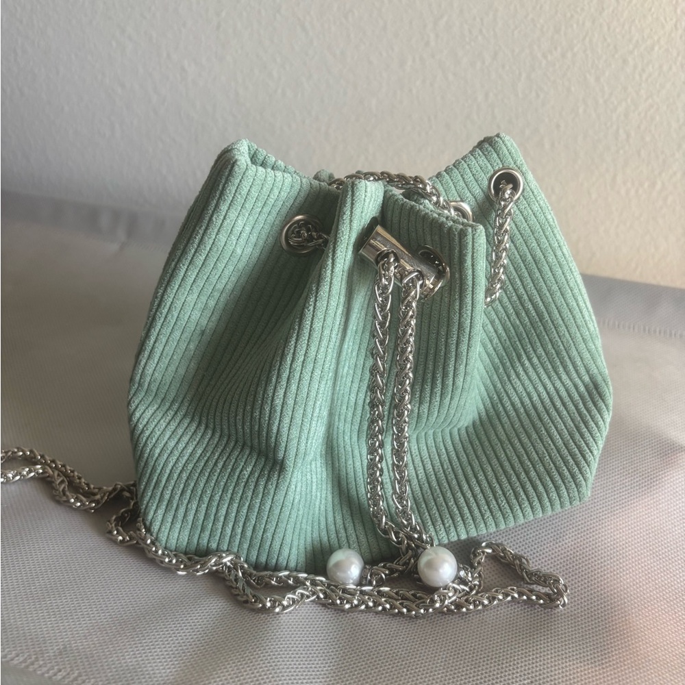 Mint Green Chain Shoulder Bag